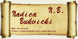Nadica Bukvički vizit kartica